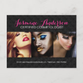 完全にカスタマイズ可能なメイクアップアーティストコンプカード ポストカード (正面)