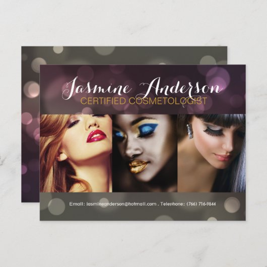 完全にカスタマイズ可能なメイクアップアーティストコンプカード ポストカード (正面/裏面)