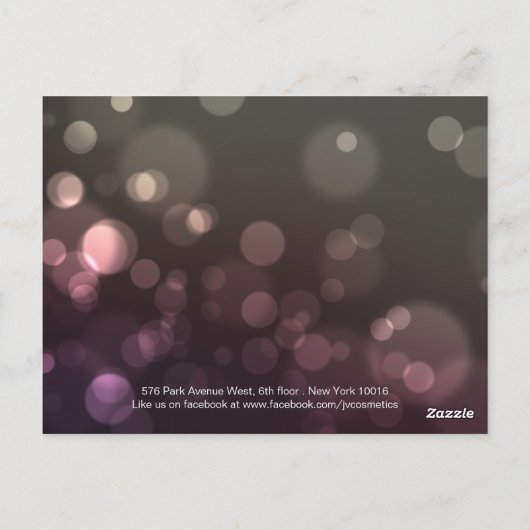 完全にカスタマイズ可能なメイクアップアーティストコンプカード ポストカード (裏面)