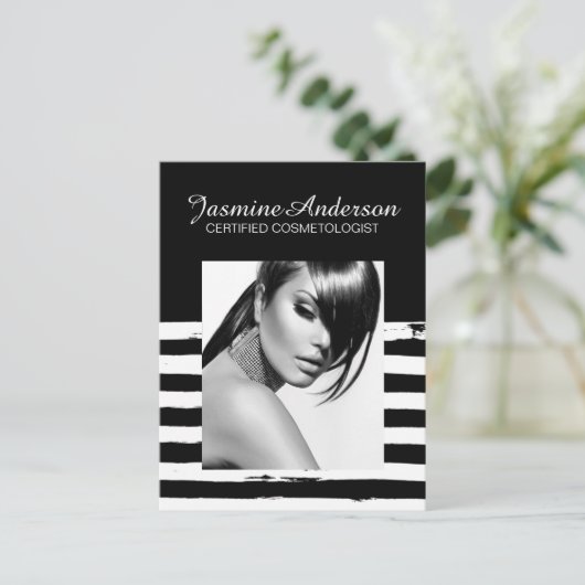 完全にカスタマイズ可能なメイクアップアーティストコンポーネントカード ポストカード (スタンド正面)