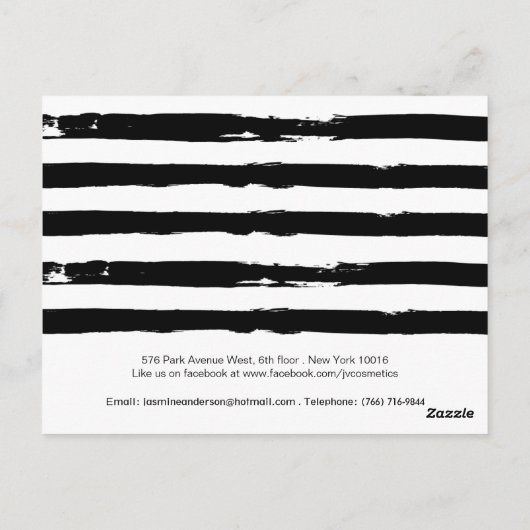 完全にカスタマイズ可能なメイクアップアーティストコンポーネントカード ポストカード (裏面)