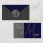 完全にカスタマイズ可能なモノグラム名刺 名刺 (正面/裏面)