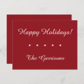 完全にカスタマイズ可能な休日テーブルカード シーズンポストカード (正面/裏面)