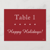 完全にカスタマイズ可能な休日テーブルカード シーズンポストカード (裏面)