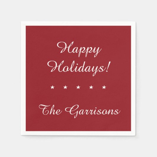 完全にカスタマイズ可能な休日紙ナプキン スタンダードカクテルナプキン (正面)