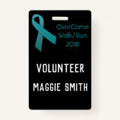 完全にカスタマイズ可能な卵巣がんバッジ バッジ (正面)