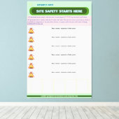 完全にカスタマイズ可能な建築サイト安全板 キャンバスプリント (インサイチュ (ウッドフロア))