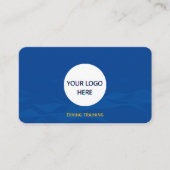 完全にカスタマイズ可能な青い波 名刺 (正面)