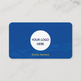 完全にカスタマイズ可能な青い波 名刺