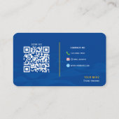 完全にカスタマイズ可能な青い波 名刺 (裏面)