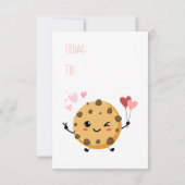 完全にカスタマイズ可能な高い垂直クッキー先生Th サンキューカード (裏面)