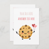 完全にカスタマイズ可能な高い垂直クッキー先生Th サンキューカード (正面/裏面)