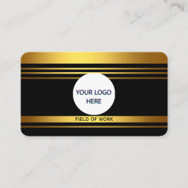 完全にカスタマイズ可能な高級ブラック&金ゴールド 名刺
