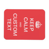 完全にカスタマイズ可能な「Keep Calm and Customize Me」 マグネット (横)