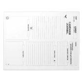 完全にカスタマイズ可能なD&Dキャンペーンジャーナル ノートパッド (正面)