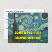 完全にカスタマイズ可能なECLIPSEパーティの招待状 インビテーションポストカード (正面/裏面)