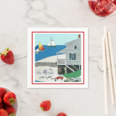 完全にカラフル新しいイングランド海岸 スタンダードカクテルナプキン (インサイチュ)