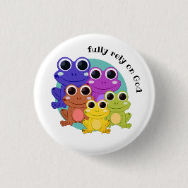 完全にクリスチャン神に頼る 缶バッジ