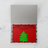 完全にクリスマスの照明で覆われるトラック シーズンカード (内部)