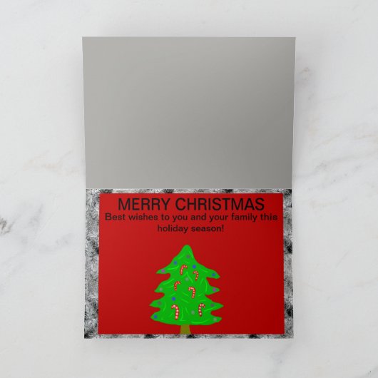 完全にクリスマスの照明で覆われるトラック シーズンカード (内部)