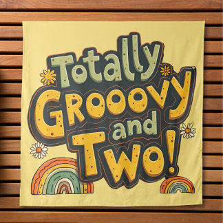 完全にグルーヴィーで2歳の誕生日 タペストリー