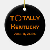 完全にケンタッキー2024年太陽のEclipse セラミックオーナメント (裏面)