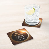 完全にコミットされたEclipseテーマ結婚の スクエアペーパーコースター (インサイチュ)