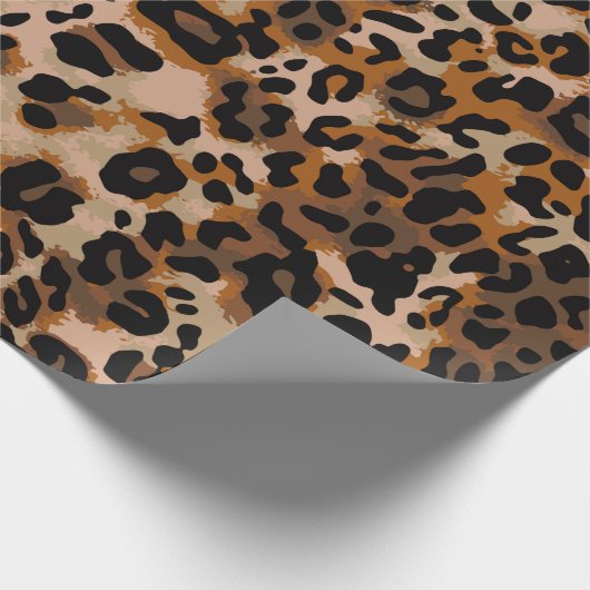 完全にシームレスなジャガーチータ動物の皮のパターン。 ラッピングペーパー (角)