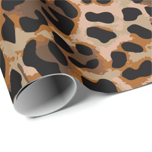 完全にシームレスなジャガーチータ動物の皮のパターン。 ラッピングペーパー (ロールコーナー)