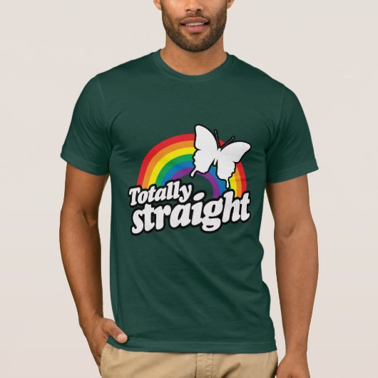 完全にストレートな蝶 Tシャツ (正面)