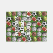 完全にスポーツのスーパースターのまわりで フリースブランケット (正面(横))