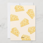 完全にチーズな女の子と男の子のマウスがチーズの上に座っている シーズンカード (裏面)