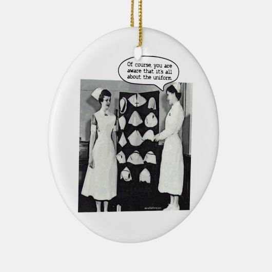完全にナースのユニフォームについて セラミックオーナメント (右)
