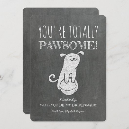 完全にパウエソームのおもしろい花嫁の提案 招待状 (正面/裏面)