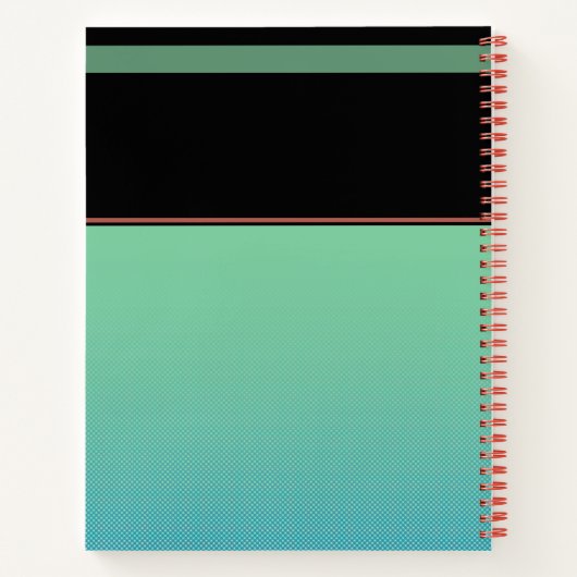 完全にパーソナライズされたレトロコミックスーパーヒーローの描画 ノートブック (裏面)