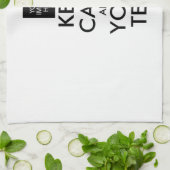 完全にパーソナライズされた保CALMとテキスト キッチンタオル (折り畳み)