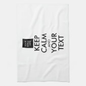完全にパーソナライズされた保CALMとテキスト キッチンタオル (縦)