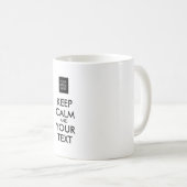 完全にパーソナライズされた保CALMとテキスト コーヒーマグカップ (正面右)