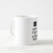 完全にパーソナライズされた保CALMとテキスト コーヒーマグカップ (正面左)