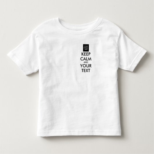 完全にパーソナライズされた保CALMとテキスト トドラーTシャツ (正面)
