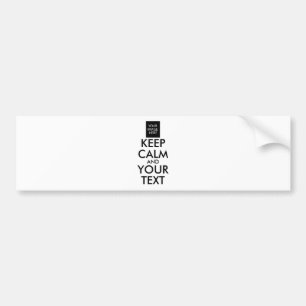 完全にパーソナライズされた保CALMとテキスト バンパーステッカー