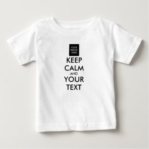 完全にパーソナライズされた保CALMとテキスト ベビーTシャツ