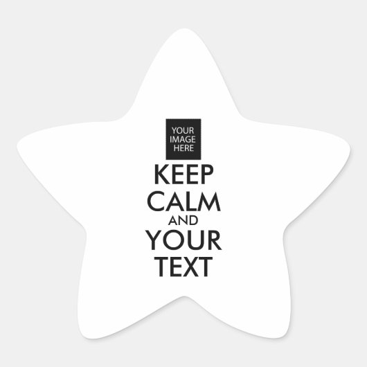 完全にパーソナライズされた保CALMとテキスト 星シール (正面)