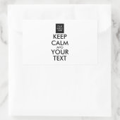 完全にパーソナライズされた保CALMとテキスト 長方形シール (バッグ)