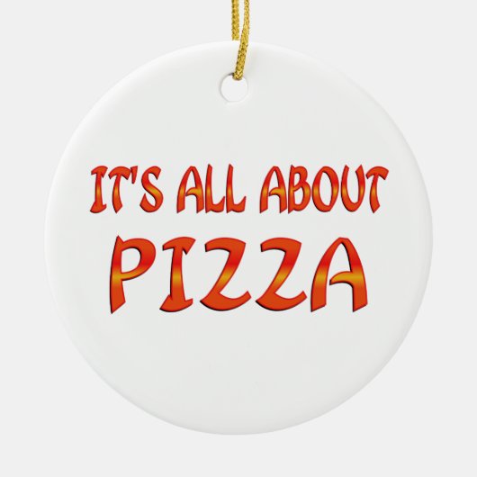 完全にピザについて セラミックオーナメント (正面)