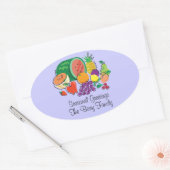 完全にフルーティ_Cornucopia_パーソナライズされた 楕円形シール (封筒)