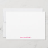 完全にベイビー (80年代) 招待状-ホワイト 招待状 (裏面)