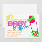 完全にベイビー (80年代) 招待状-ホワイト 招待状 (正面/裏面)