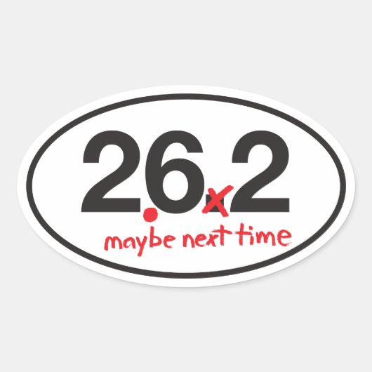 完全にマラソンではない 楕円形シール (正面)