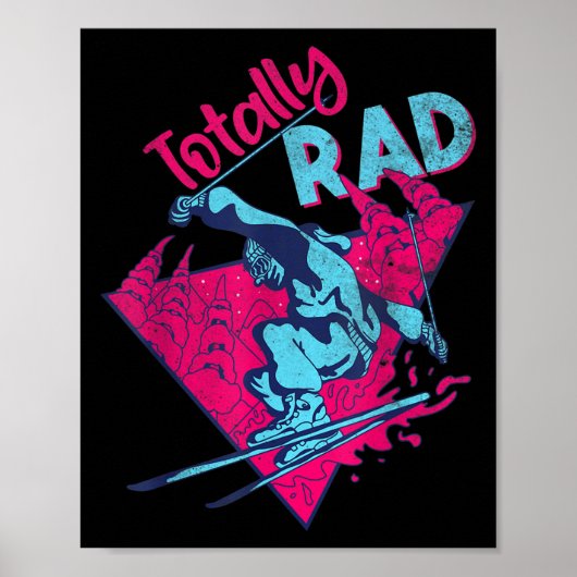 完全にラッド、レトロスキー ビンテージ80年代 90年代 スキーウェア ポスター (正面)
